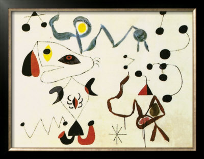 Femmes Et Oiseau La Nuit, 1945 by Joan Miró Pricing Limited Edition Print image