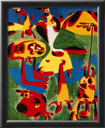 Personnages Et Montagnes, C.1936 by Joan Miró Pricing Limited Edition Print image