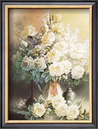 Roses In A Rose Vase by T. C. Chiu Pricing Limited Edition Print image