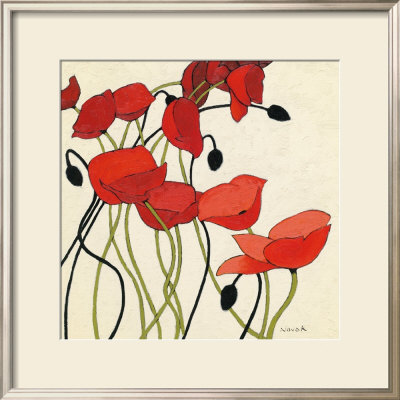 Poppies And Cream I by Shirley Novak Pricing Limited Edition Print image