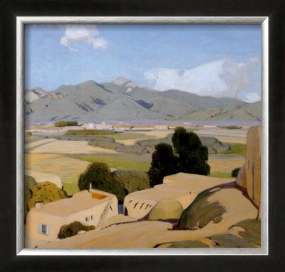 Taos Valley, Santa Fe Opera 2001 by Victor Higgins Pricing Limited Edition Print image