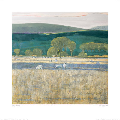Landscape With Low Lying Sun, Northumberland by Lydia Bauman Pricing Limited Edition Print image