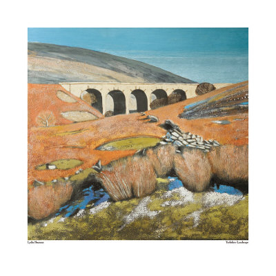 Yorkshire Landscape With Viaduct by Lydia Bauman Pricing Limited Edition Print image