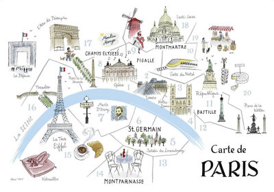 Map Of Paris by Alice Tait Pricing Limited Edition Print image