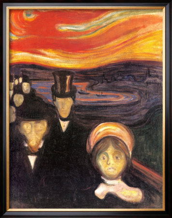 Anxiety, 1894 by Edvard Munch Pricing Limited Edition Print image