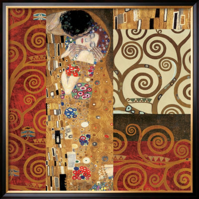 Deco Collage Detail (From The Kiss) by Gustav Klimt Pricing Limited Edition Print image