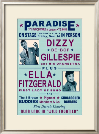 Dizzy Gillespie And Ella Fitzgerald At Paradise, Detroit, 1947 by Dennis Loren Pricing Limited Edition Print image