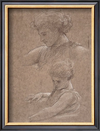 Study Of A Head Of A Young Woman by Frederick Leighton Pricing Limited Edition Print image
