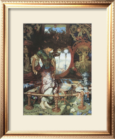 The Lady Of Shalott. C.1889-92 by William Holman Hunt Pricing Limited Edition Print image
