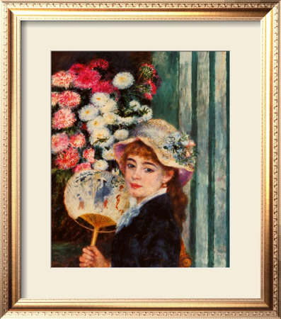 A Girl With A Fan by Pierre-Auguste Renoir Pricing Limited Edition Print image