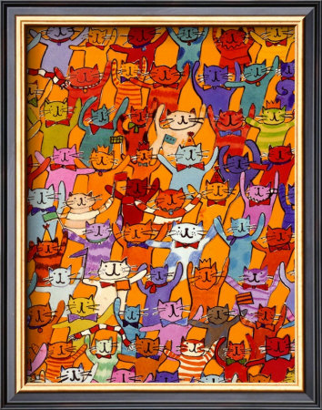 Cheering Cats by Sarah Battle Pricing Limited Edition Print image