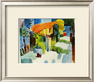 House In The Garden, 1914 by Auguste Macke Pricing Limited Edition Print image