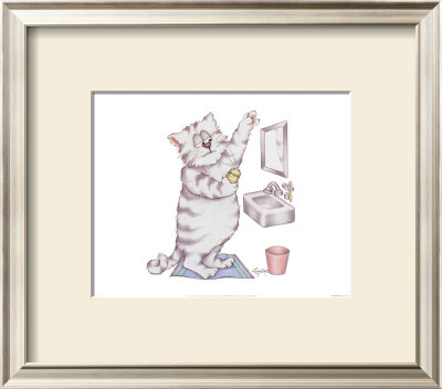 Bathroom Cats I by A. Langston Pricing Limited Edition Print image