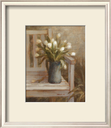 Tulip Bouquet On Bench by Danhui Nai Pricing Limited Edition Print image