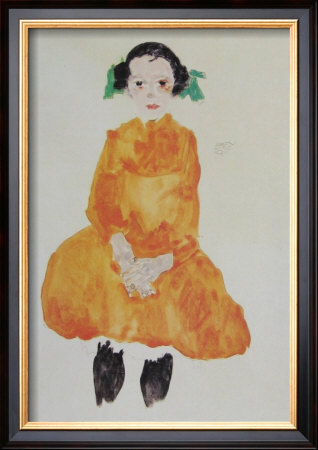 Girl In Yellow Dress, 1911 by Egon Schiele Pricing Limited Edition Print image