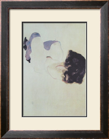 Nude With Purple Stockings, 1912 by Egon Schiele Pricing Limited Edition Print image