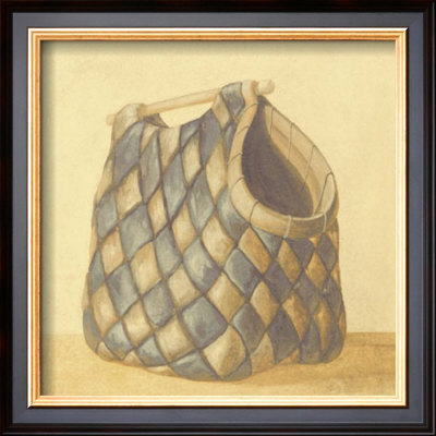 Blue And Tan Wicker Bag by Mar Alonso Pricing Limited Edition Print image