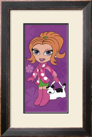 Girl With Pink Boots And Dog Purse by Clara Almeida Pricing Limited Edition Print image