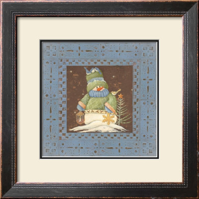 Blue Tin Snowman I by Jo Moulton Pricing Limited Edition Print image