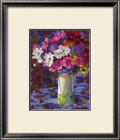 Cosmos In An Italian Vase by Lou Jene Pricing Limited Edition Print image