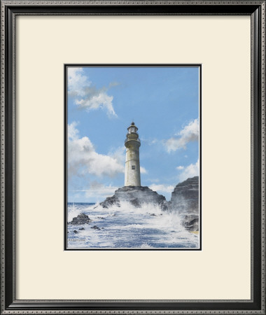 Lighthouse On The Rocks by Robert G. Radcliffe Pricing Limited Edition Print image