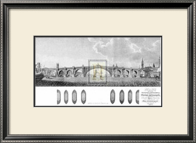 Design For A Bridge With A Centre Arch by James Basire Pricing Limited Edition Print image