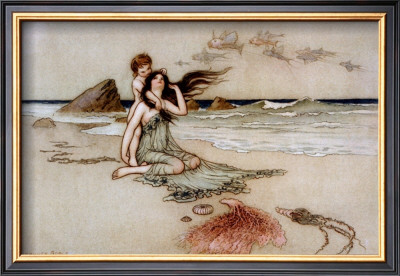 Bathe In Me, Mother And Child by Warwick Goble Pricing Limited Edition Print image