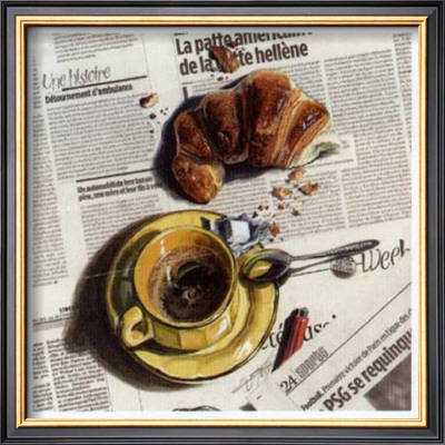 Cafe Et Croissant by Lionel Chiche-Portiche Pricing Limited Edition Print image
