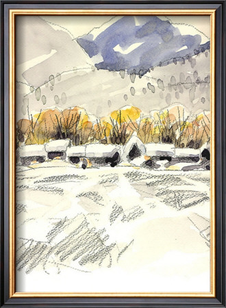 Mountain Village Winter Awaits For The Spring Time by Kenji Fujimura Pricing Limited Edition Print image