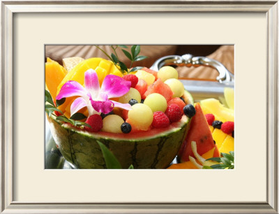Summer Fruits Served In A Water Melon Bowl by Ryuji Adachi Pricing Limited Edition Print image