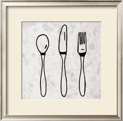 Knife, Fork And Spoon by Allan Stevens Pricing Limited Edition Print image