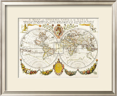 Map Of The World by Richard Blome Pricing Limited Edition Print image