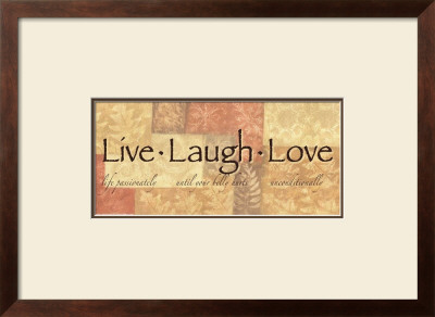 Words To Live By: Live Laugh Love by Angela D'amico Pricing Limited Edition Print image