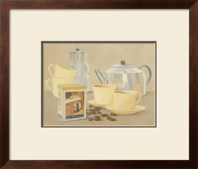 Cups, Saucers, And Teapot by Mar Alonso Pricing Limited Edition Print image