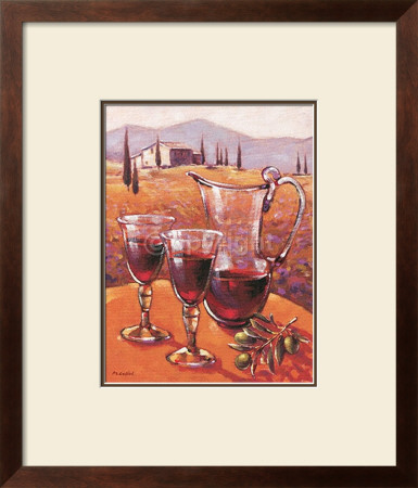 Still Life With Red Wine And Bowl Of Olives by Mauro Cellini Pricing Limited Edition Print image