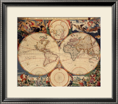 World Map by Nicholas Visscher Pricing Limited Edition Print image