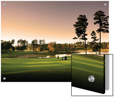 Sun Setting As A Golfer Hitting, The Grand National Golf Course, Robert Trent Jones Trail, Alabama by K.M. Pricing Limited Edition Print image