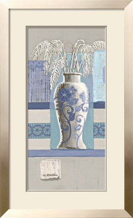 Blue Asian Collage Ii by Wendy Russell Pricing Limited Edition Print image