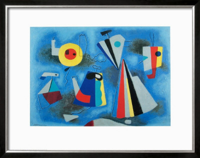 Shapes On Blue by Willi Baumeister Pricing Limited Edition Print image