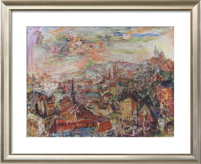 View Of Prague by Oskar Kokoschka Pricing Limited Edition Print image