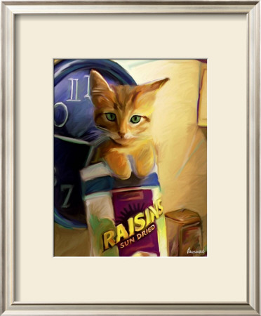 Orange Cat In Raisin Box by Robert Mcclintock Pricing Limited Edition Print image