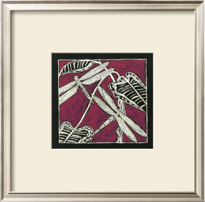 Dragonfly Woodblock In Purple I by Chariklia Zarris Pricing Limited Edition Print image