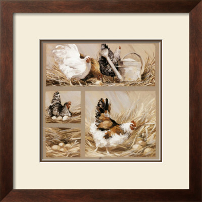 Poules Et Arrosoir by Pascal Cessou Pricing Limited Edition Print image