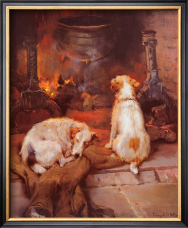 Warming By The Hearth by Philip Eustace Stretton Pricing Limited Edition Print image