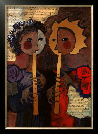Two Golden Flutes by Rosina Wachtmeister Pricing Limited Edition Print image