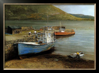 Fishing Boats On Lake Connemara by Clive Madgwick Pricing Limited Edition Print image