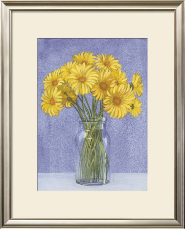 Yellow Daisies In Vase by Alejandro Mancini Pricing Limited Edition Print image