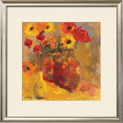 Poppies In Jugs by Lorrie Lane Pricing Limited Edition Print image