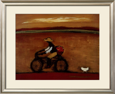 Man On Bicycle by Karen Bezuidenhout Pricing Limited Edition Print image