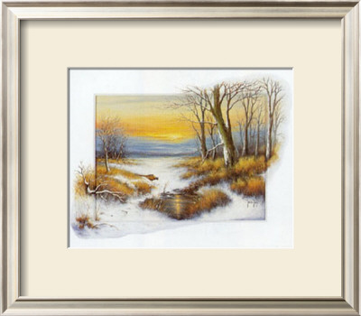 Winter At The Brook by Johan De Jong Pricing Limited Edition Print image